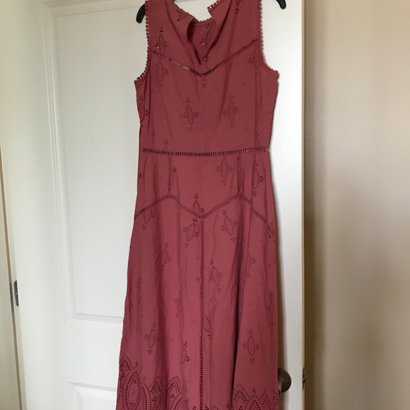 Joie Halone Eyelet Lace Hi-Lo Midi Dress - Picture 2 of 4